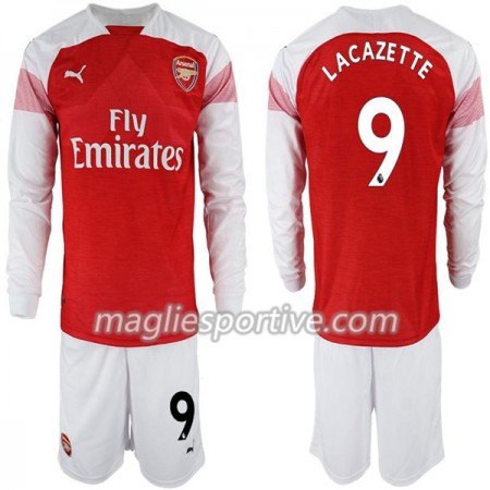 Completo Calcio Arsenal Alexandre Lacazette 9 Bambino Divisa Prima 2018/2019 ML